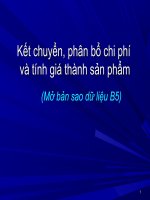 Slide: Kết chuyển, phân bổ chi phí và tính giá thành sản phẩm