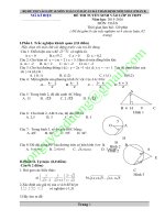 BỘ ĐỀ THI VÀO LỚP 10 MÔN TOÁN CÓ ĐÁP ÁN ĐÃ THẨM ĐỊNH MỚI NHẤT (PHẦN 8)