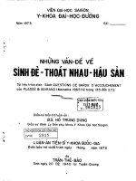 Những vấn đề về sinh đẻ thoát nhau hậu sản 