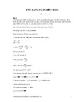 các bài toán hình học thcs trong toán casio tiêu biểu