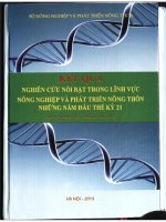 Kết quả nghiên cứu nổi bật trong lĩnh vực nông nghiệp và phát triển nông thông những năm đầu thế kỉ 21 