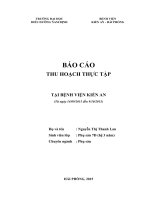BÁO cáo THU HOẠCH THỰC tập tại BỆNH VIỆN KIẾN AN
