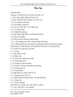 ĐỒ án môn học QUẢN TRỊ dự án đầu tư dự án xây dựng khu du lịch đồi thiên văn  