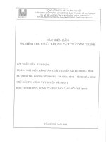 CÁC BIÊN BẢN NGHIỆM THU CHẤT LƯỢNG VẬT TƯ CÔNG TRÌNH