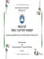 nhật ký thực tập tốt nghiệp