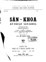 Sản khoa kỹ thuật sản khoa luận án 