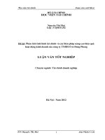 Phân tích tình hình tài chính và các biện pháp nâng cao hiệu quả hoạt động kinh doanh của công ty tnhh ô tô đông phong 
