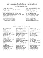 BÀI CA HÓA TRỊ VÀ BÀI CA KHỐI LƯỢNG