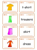 flashcards clothes set 1
