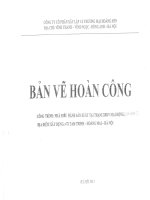 BẢN VẼ HOÀN CÔNG, CÔNG TRÌNH NHÀ ĐIỀU HÀNH SẢN XUẤT TẠI TRẠM 220V MAI ĐỘNG
