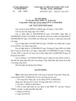 QUYẾT ĐỊNH VỀ VIỆC PHÊ DUYỆT TKBV - TC VÀ DỰ TOÁN