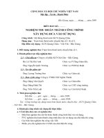 NGHIỆM THU HOÀN THÀNH CÔNG TRÌNHXÂY DỰNG ĐƯA VÀO SỬ DỤNG