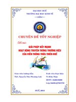 Nâng cao hiệu quả hoạt động truyền thông thương hiệu VNPT Thừa Thừa Huế