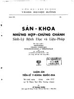 Sản khoa nhưng hợp chứng chánh sinh lý bệnh học và liệu pháp 