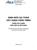 ĐỊNH MỨC DỰ TOÁN XÂY DỰNG CÔNG TRÌNH PHẦN XÂY DỰNG(SỬA ĐỔI VÀ BỔ XUNG)
