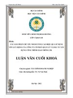Vốn lưu động và một số giải pháp chủ yếu nhằm nâng cao hiệu quả sử dụng vốn lưu động tại công ty cổ phần quản lý và đầu tư xây dựng công trình giao thông 238 
