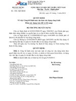 QUYẾT ĐỊNH Về việc Công bố Định mức dự toán xây dựng công trình Phần xây dựng (sửa đổi và bổ sung)