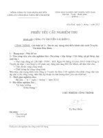 CÁC PHIÊU YÊU CẦU NGHIỆM THU HẠNG MỤC NHÀ ĐỂ XE