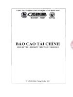 báo cáo tài chính quý III 2015 của CTCP công nghiệp cao su miền nam
