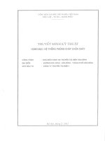 THUYẾT MINH KỸ THUẬT HẠNG MỤC HỆ THỐNG PHÒNG CHÁY CHỮA CHÁY