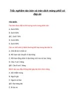 Trắc nghiệm táo bón và tràn dịch màng phổi có đáp án 