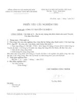 PHIẾU YÊU CẦU NGHIỆM THU