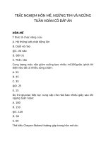 TRẮC NGHIỆM hôn mê, NGỪNG TIM và NGỪNG TUẦN HOÀN có đáp án 