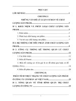 Một số giải pháp nâng cao chất lượng sản phẩm ở công ty cổ phần AP việt nam 