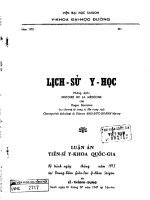 Lịch sử y học luận án 