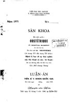 sản khoa bệnh lý học về sự thai nghén các thủ thuật và các kỹ thuật 