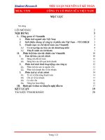 Phân tích báo cáo tài chính của công ty cổ phần sữa Việt Nam – Vinamilk