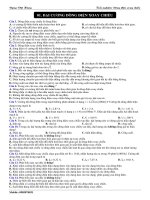 tổng hợp bài tập dòng điện xoay chiều hay