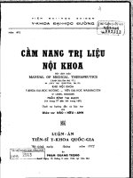 Cảm nang trị liệu nội khoa luận án
