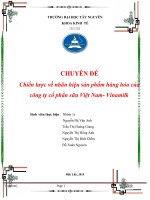 Chiến lược về nhãn hiệu sản phẩm hàng hóa của  công ty cổ phần sữa Việt Nam Vinamilk