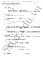 THI THỬ THPT QUỐC GIA Môn Toán  LẦN 1 NĂM 2016