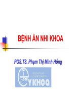 BỆNH ÁN NHI KHOA, PGS.TS.PHẠM THỊ MINH HỒNG