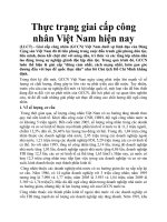 Thực trạng giai cấp công nhân việt nam hiện nay