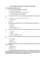 TỔNG HỢP CÂU HỎI VỀ NỘI DUNG ĐẺ KHÓ