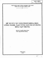 Đề xuất các giải pháp khoa học công nghệ tạo vùng sản xuất hàng hóa tập trung