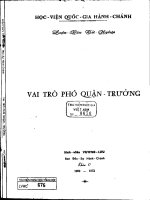 Vai trò phó quận trưởng 