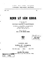 Bịnh lý sản khoa luận án 