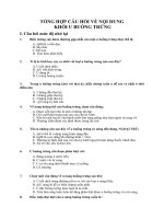 TỔNG HỢP CÂU HỎI VỀ NỘI DUNG KHỐI U BUỒNG TRỨNG