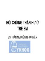 HỘI CHỨNG THẬN hư ở TRẺ EM 