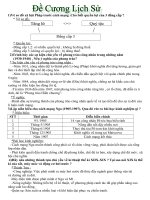 Đề cương lịch sử tóm tắt lý thuyết