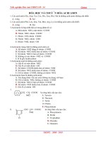 trắc nghiệm hóa học và chuyển hóa ACID AMIN