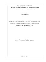Tư tưởng hồ chí minh về phòng chống tham ô và sự vận dụng của đảng cộng sản việt nam trong giai đoạn hiện nay