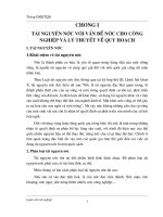 Tài Nguyên Nước Với Vấn Đề Nước Cho Công Nghiệp Và Lý Thuyết Về Quy Hoạch