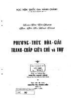 Phương thức hòa giải tranh chấp giữa chủ và thợ 