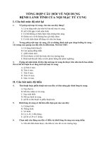 TỔNG HỢP CÂU HỎI VỀ NỘI DUNG BỆNH LÀNH TÍNH CỦA NỘI MẠC TỬ CUNG