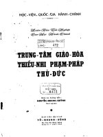 Trung tâm giáo hóa thiếu nhi phạm pháp thủ đức 